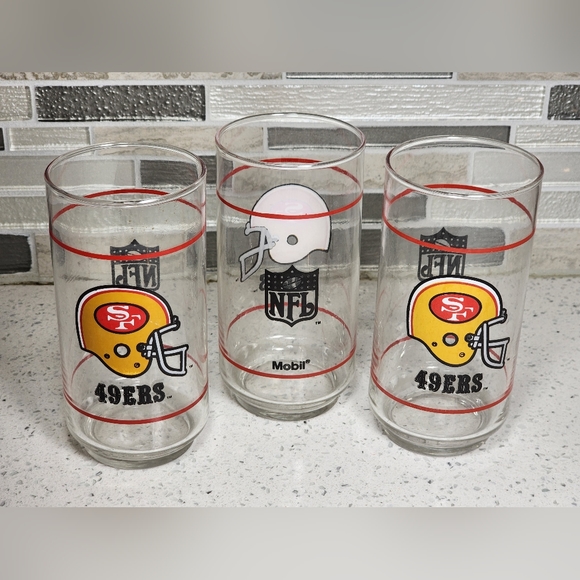 Other - **LAST SET** Vintage 1980s set of 3 San Francisco 49ers NFL Mobil Oil